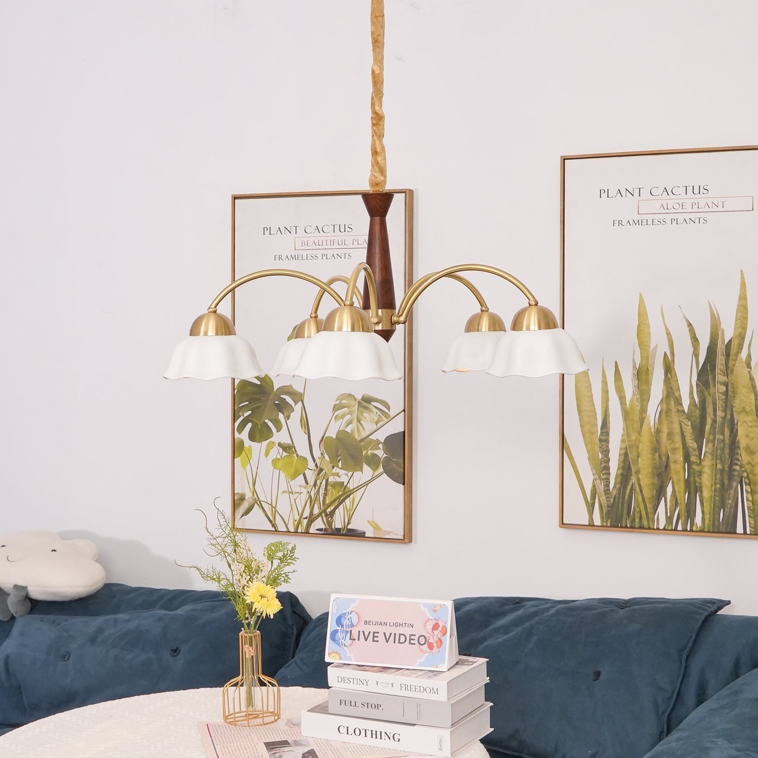 Vera Modern Brass Chandelier