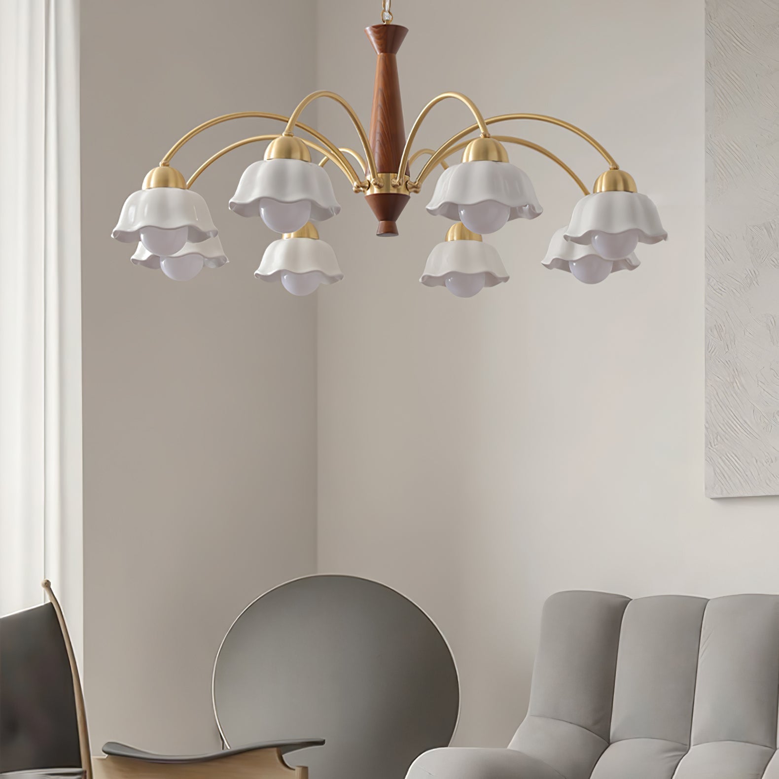 Vera Modern Brass Chandelier