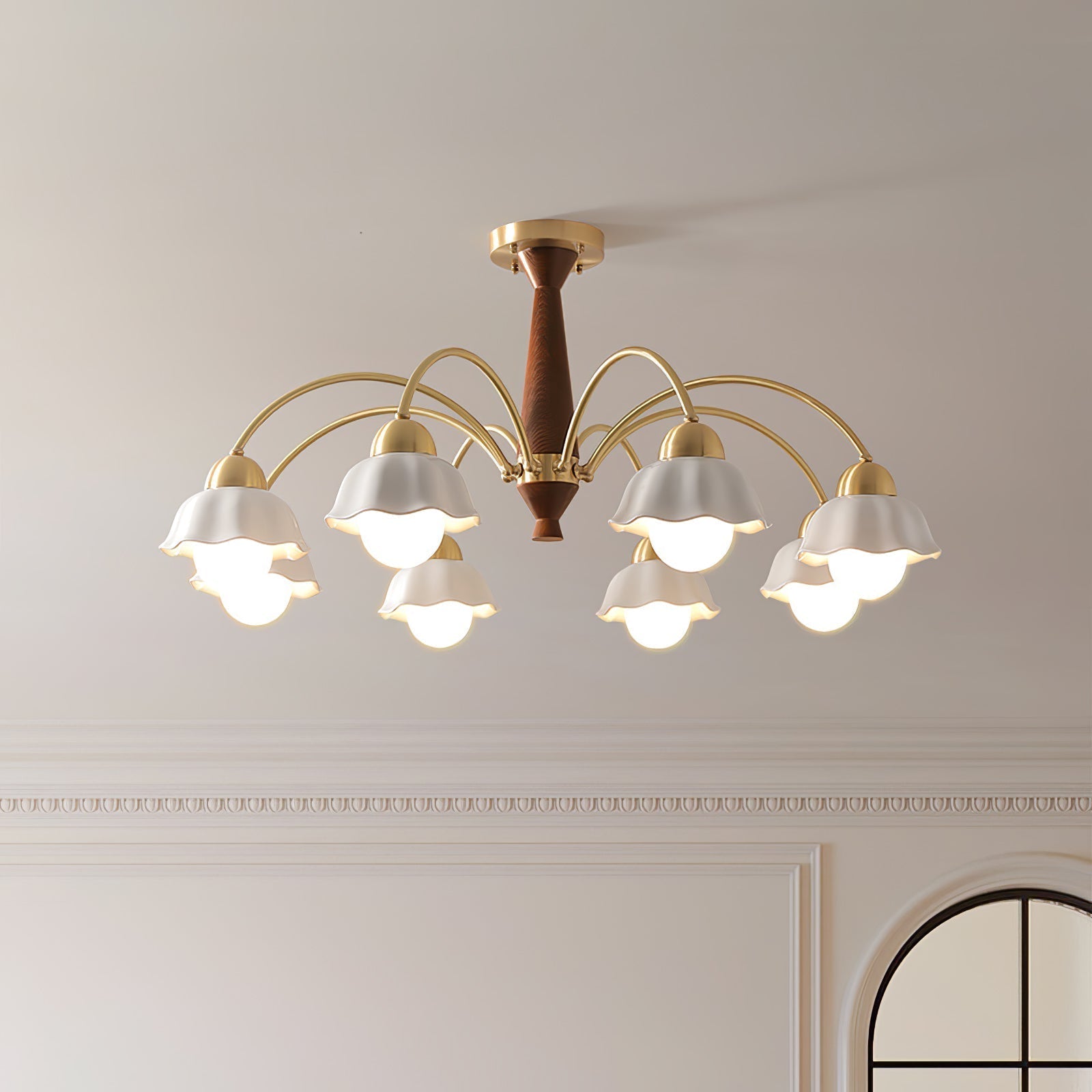 Vera Modern Brass Chandelier