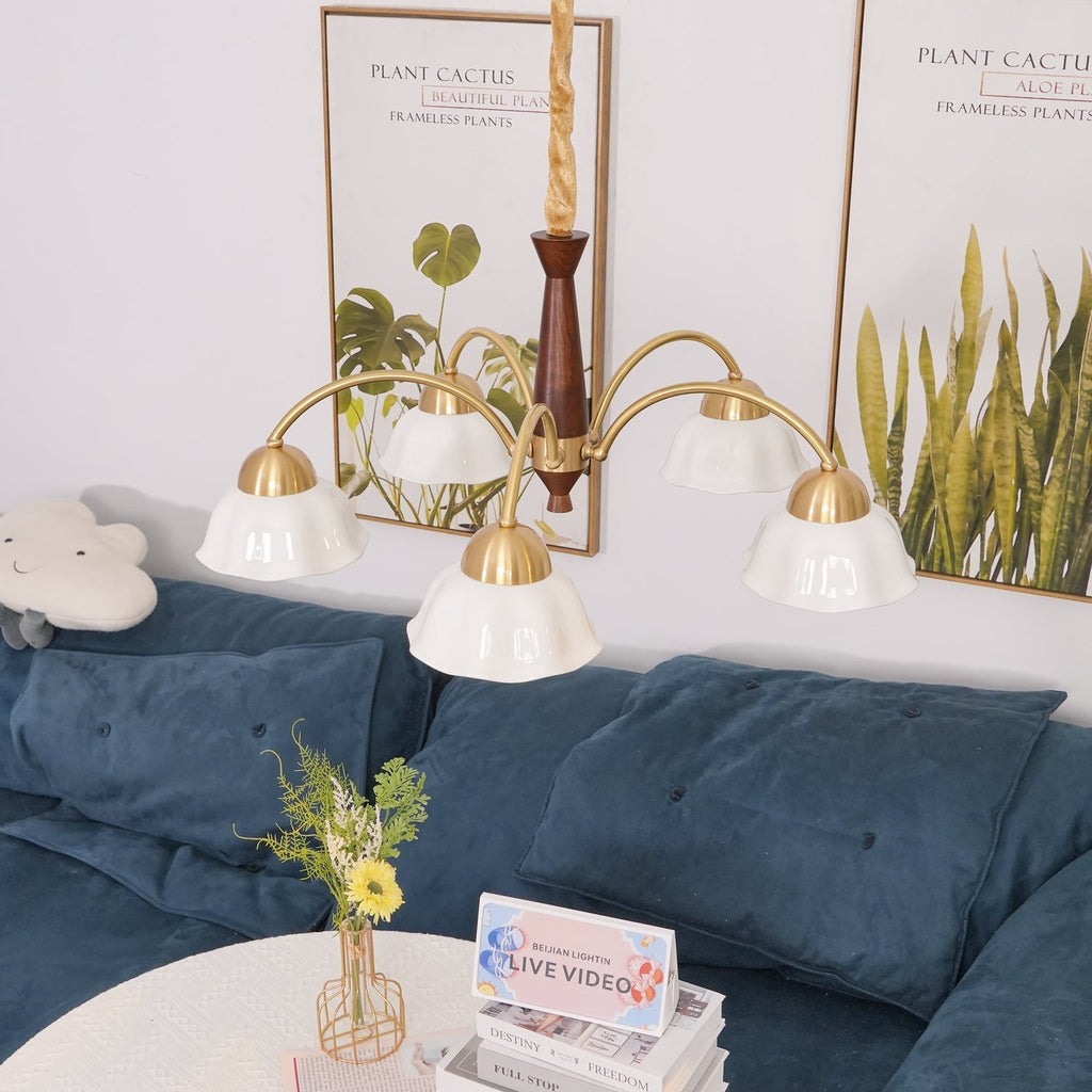 Vera Modern Brass Chandelier