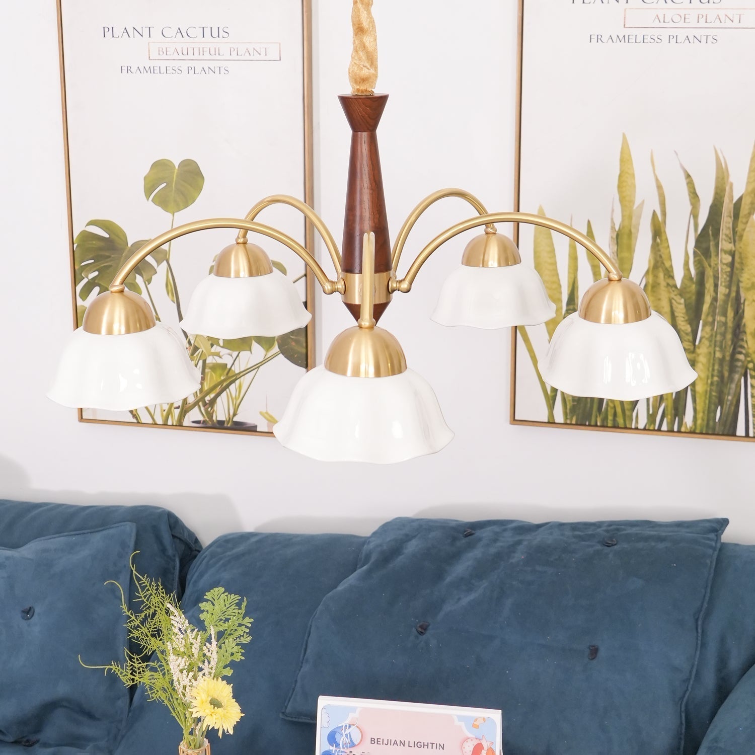 Vera Modern Brass Chandelier