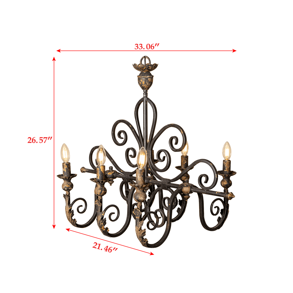 Vintage Elegance Candle Chandelier