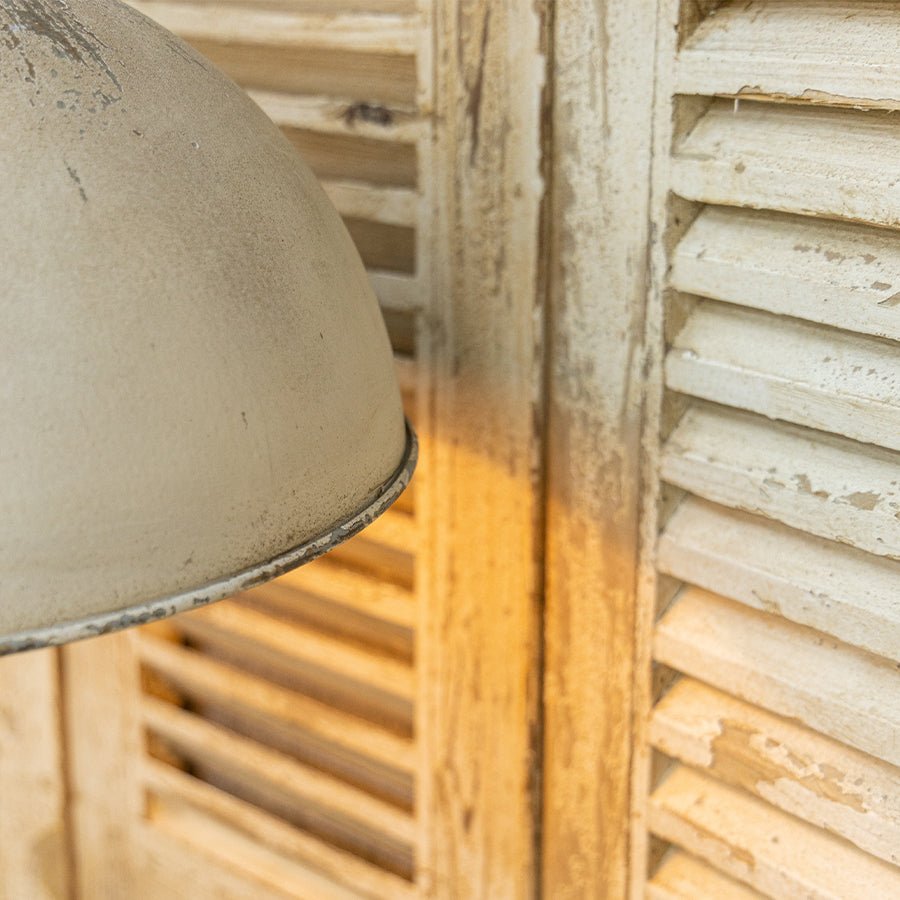 Vintage Off-White Metal Wall Sconce