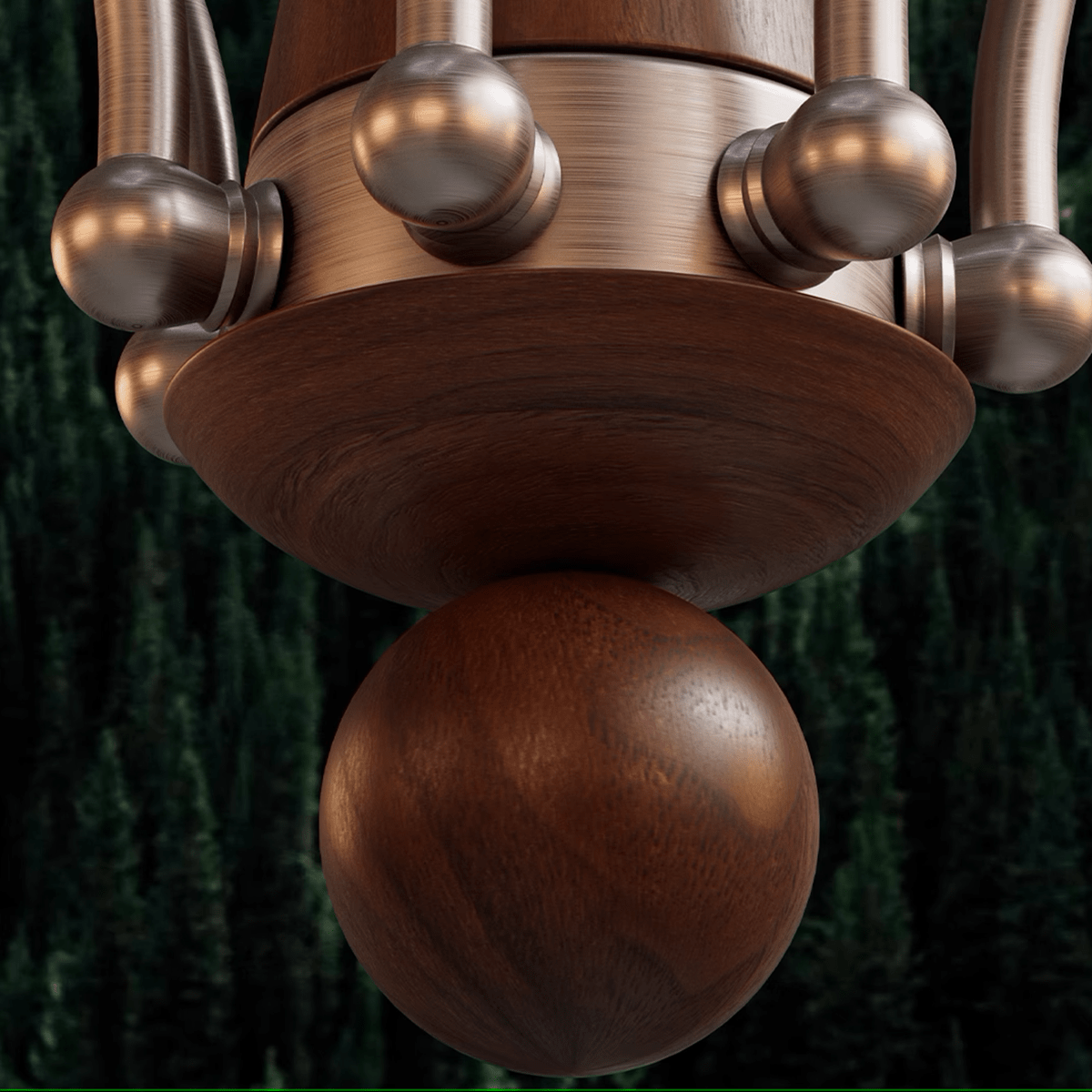 Vintage Persimmon Chandelier