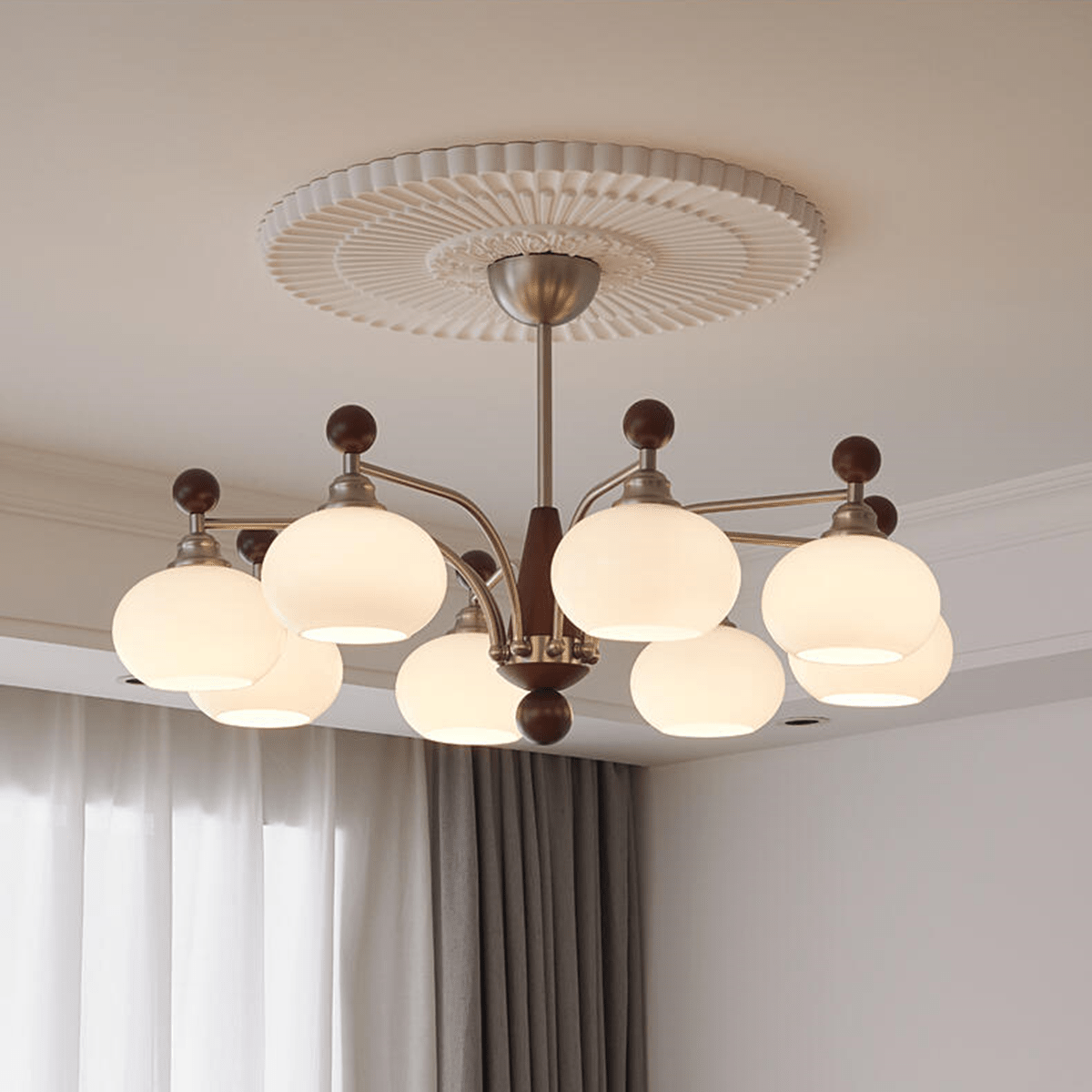 Vintage Persimmon Chandelier