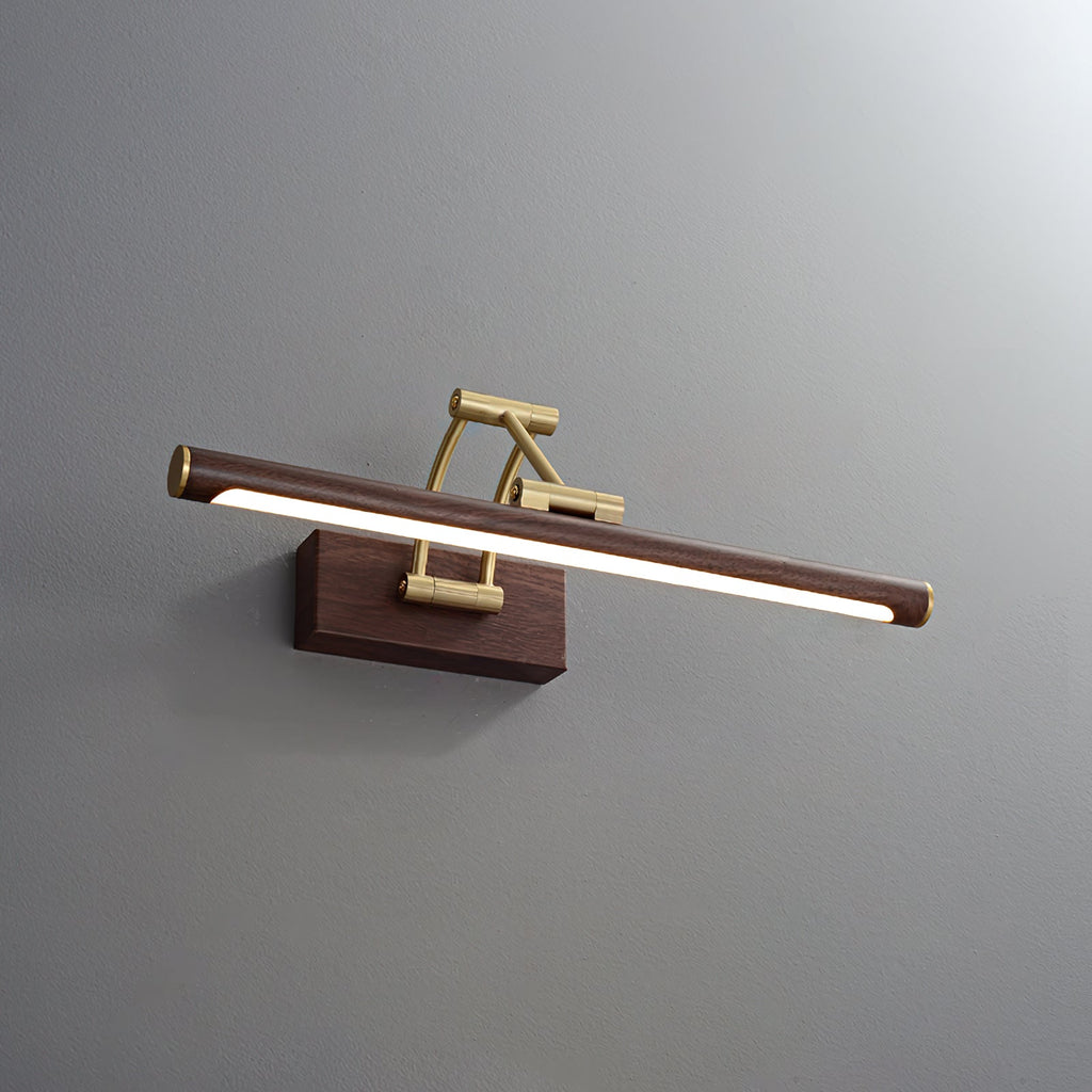Walnut Color Linear Adjustable Wall Light - ZozHome