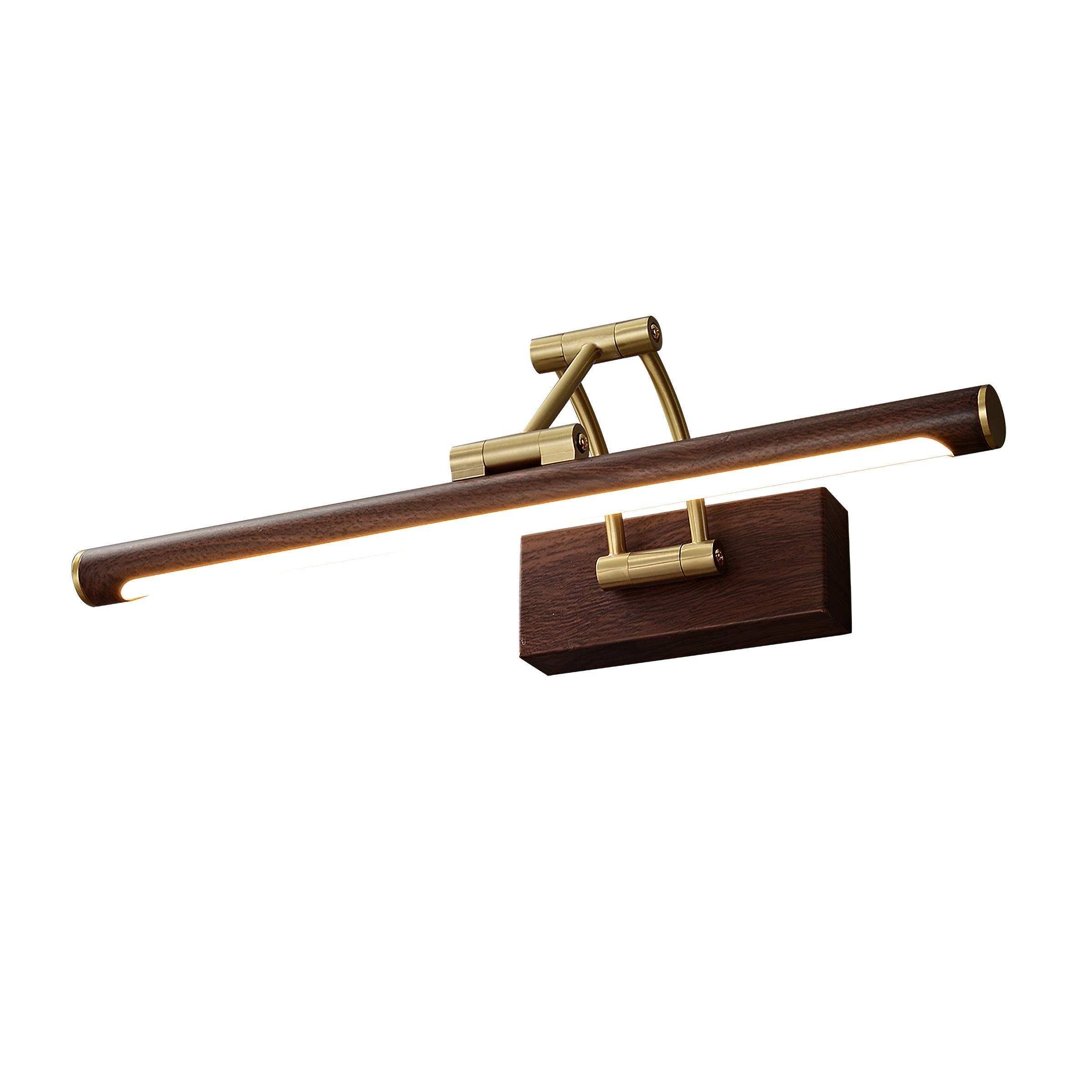 Walnut Color Linear Adjustable Wall Light