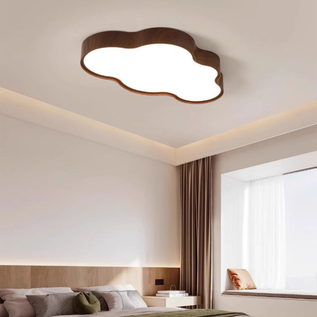Walnut Wood Cloud Ceiling Light - ZozHome
