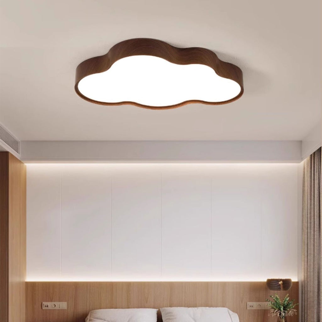 Walnut Wood Cloud Ceiling Light