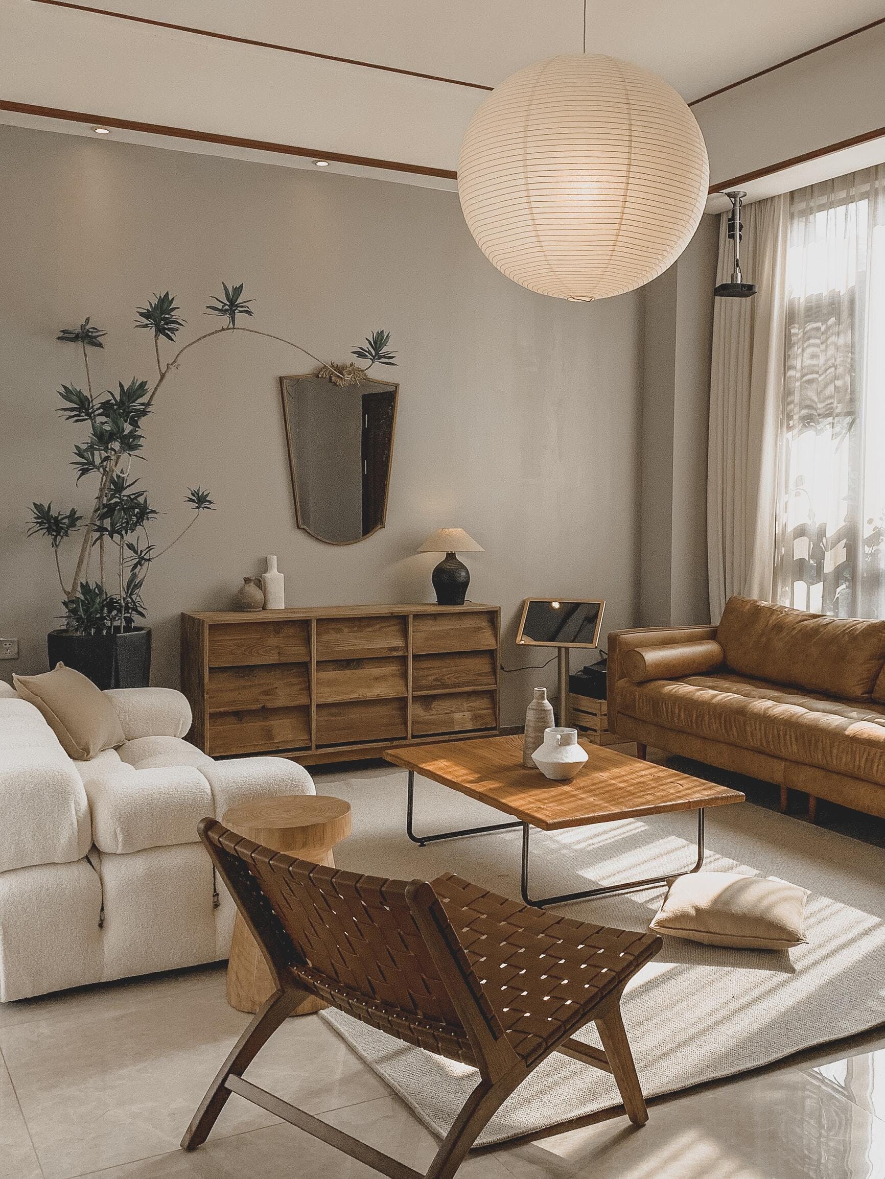 Washi Paper Pendant Light Model A