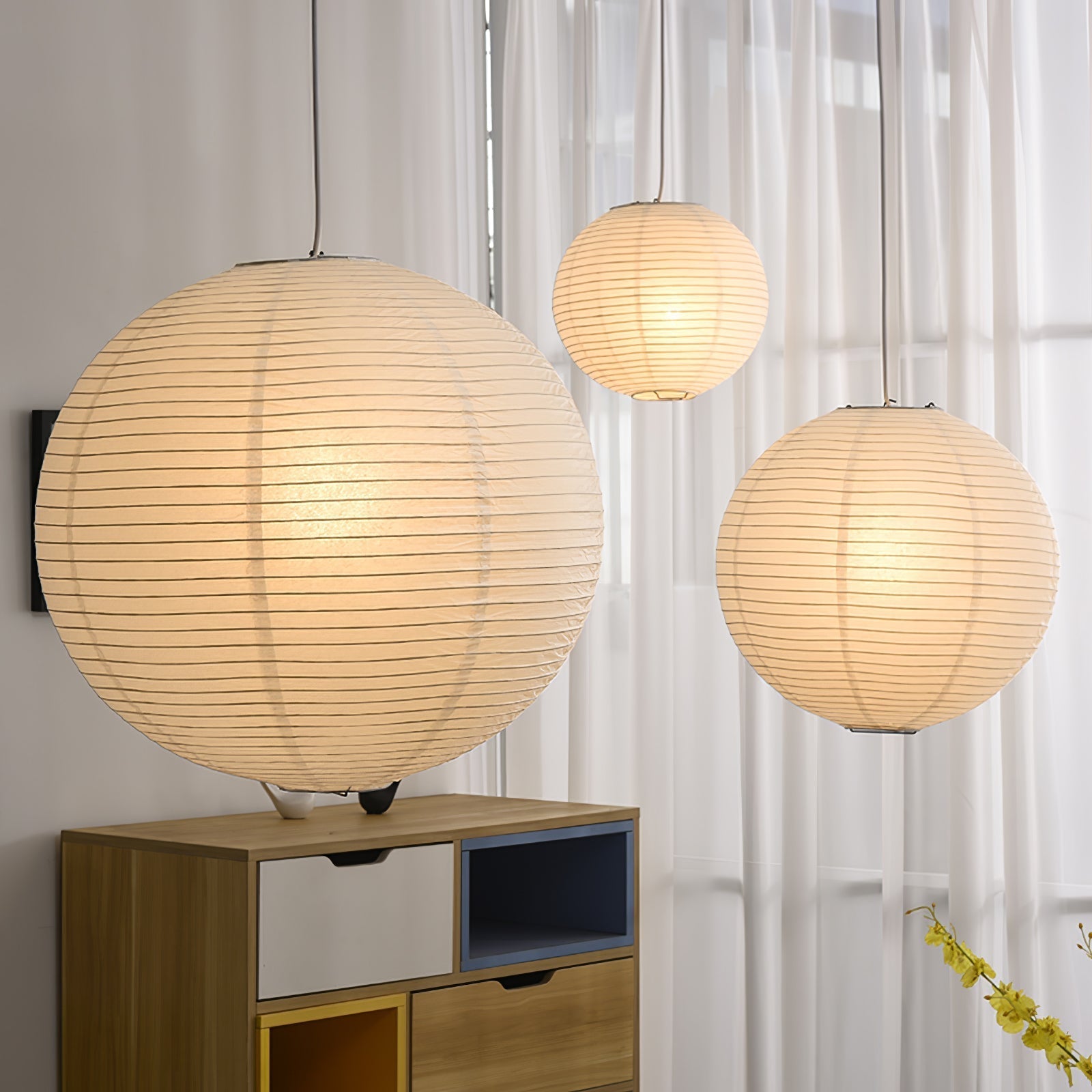 Washi Paper Pendant Light Model A