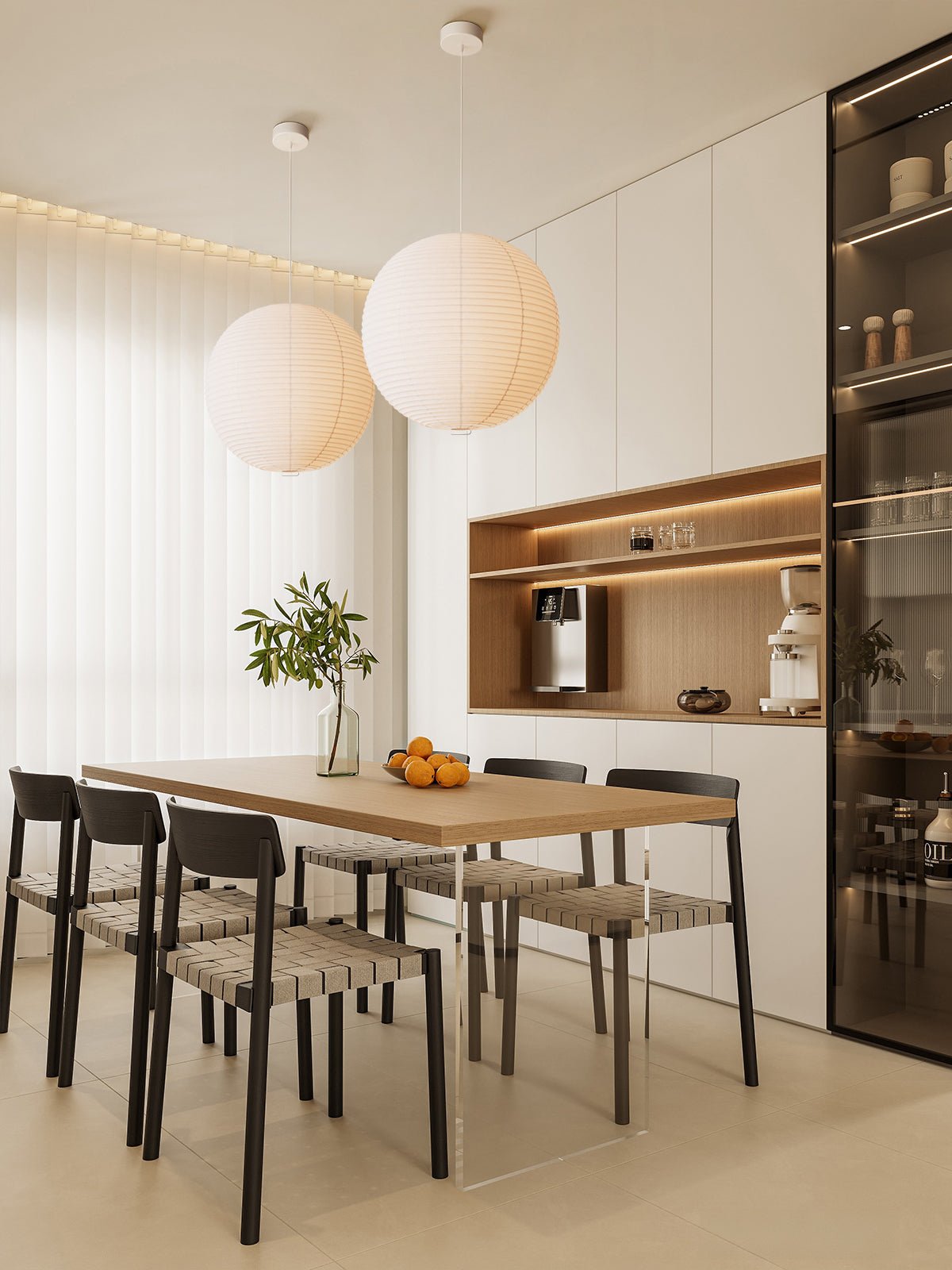 Washi Paper Pendant Light Model A