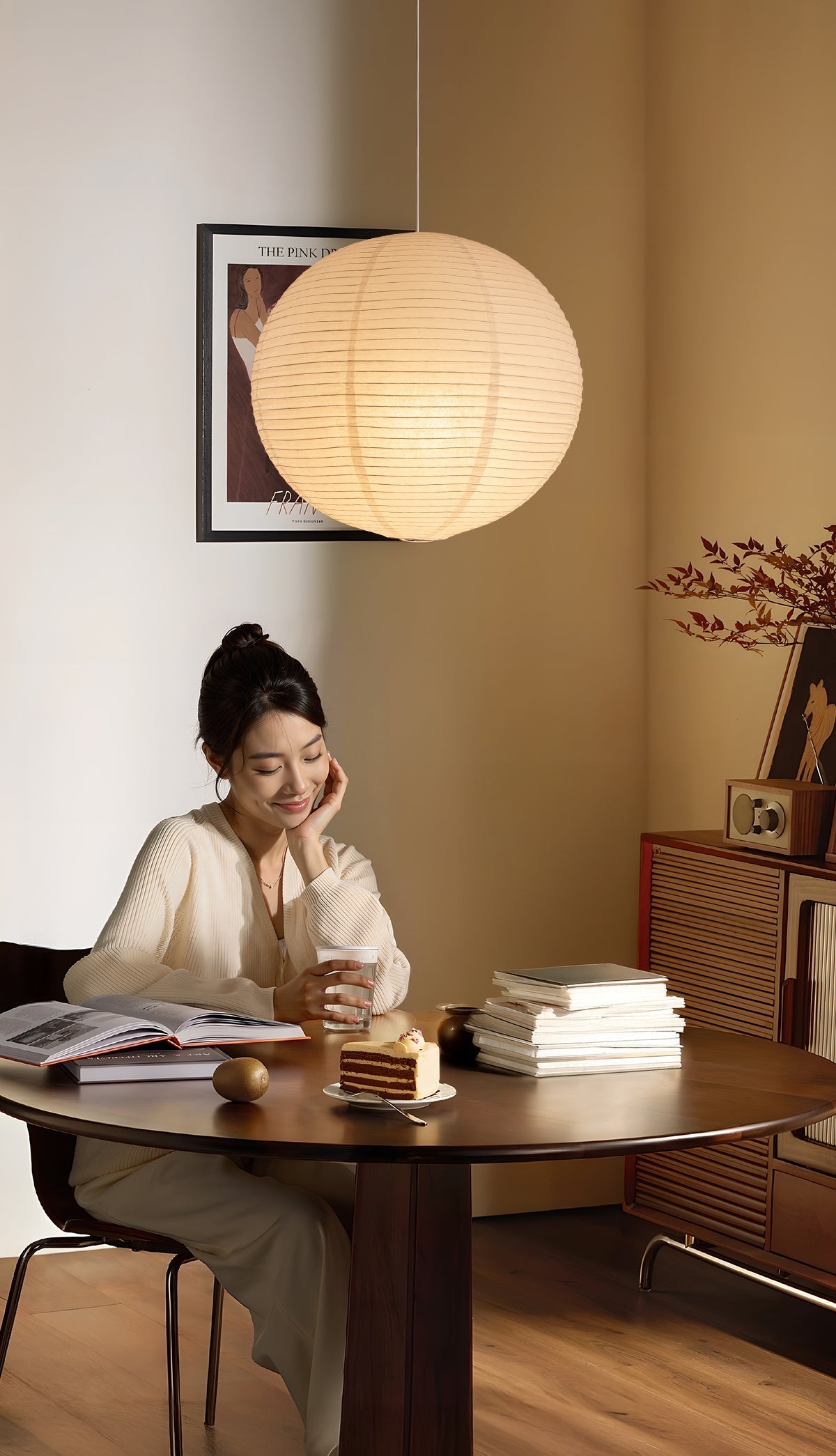 Washi Paper Pendant Light Model A