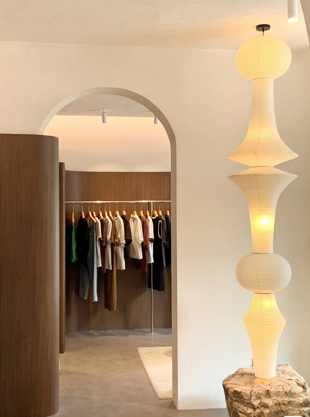 Washi Paper Pendant Light Model B