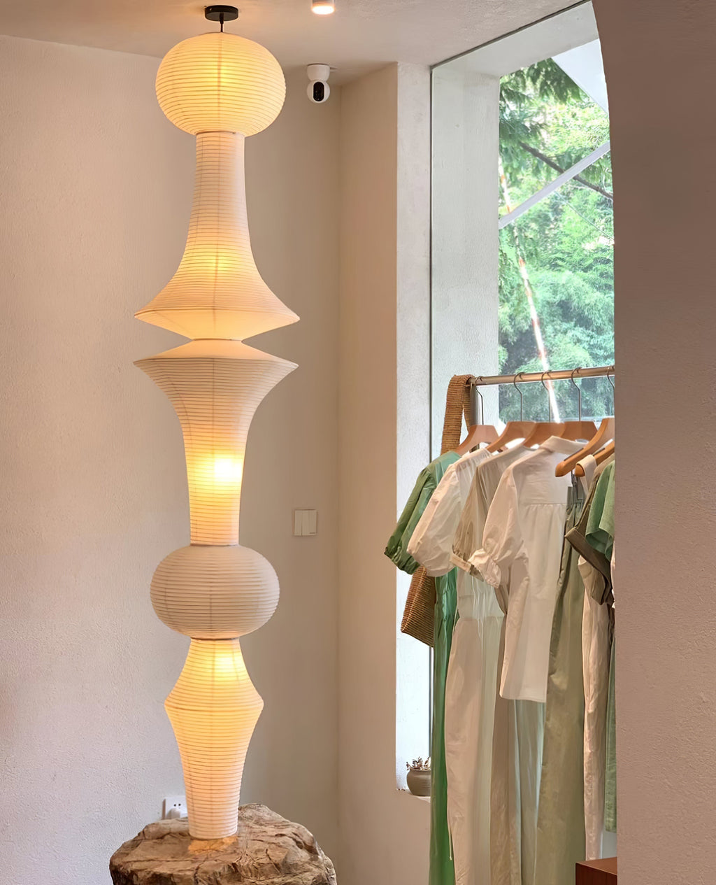Washi Paper Pendant Light Model B