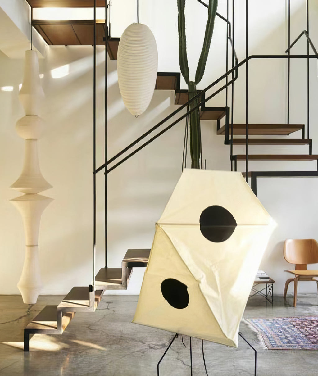 Washi Paper Pendant Light Model B