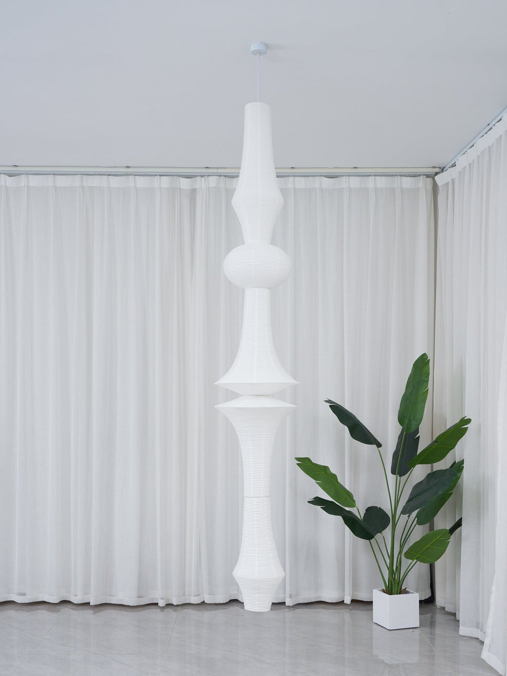 Washi Paper Pendant Light Model B