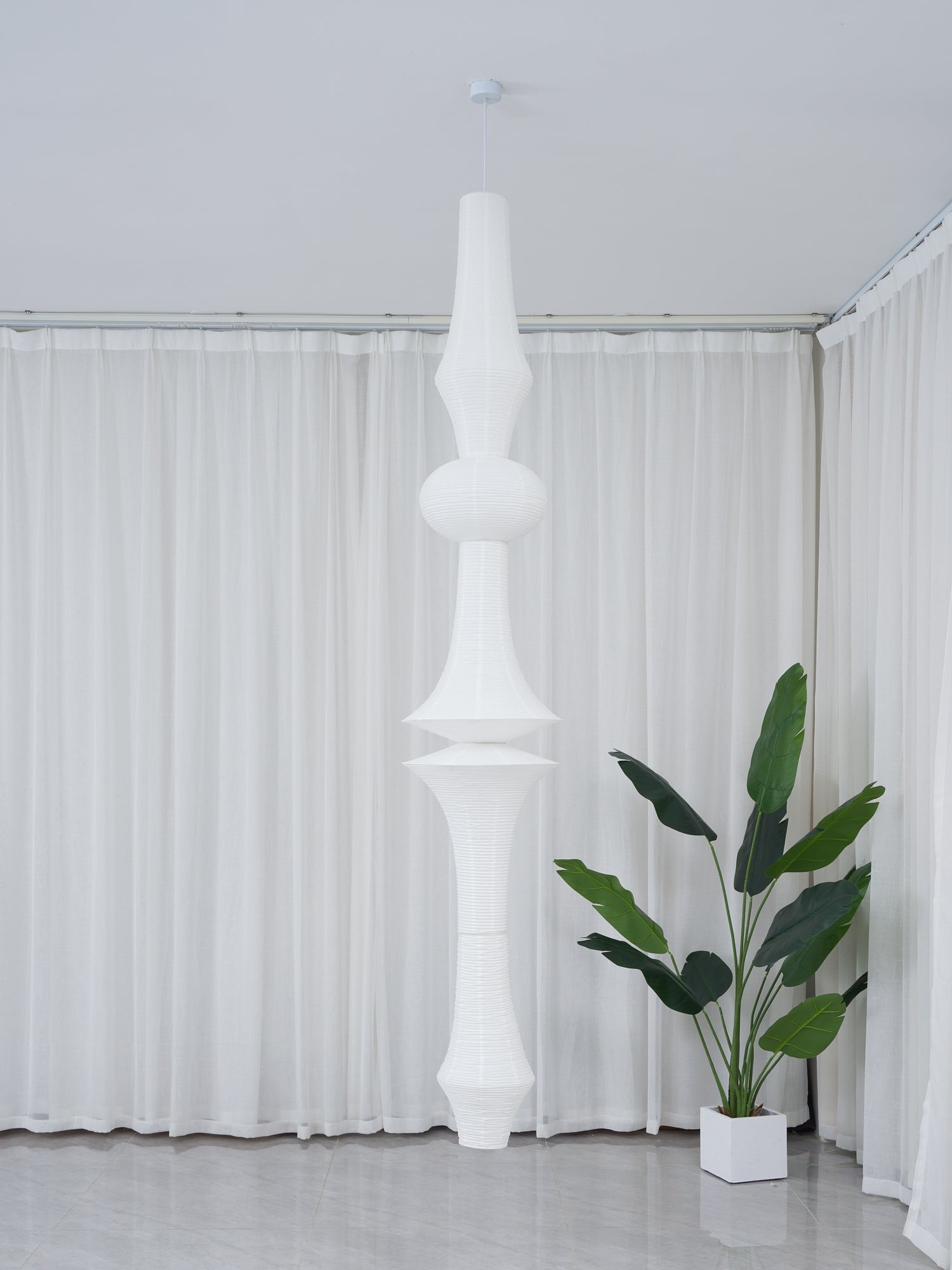 Washi Paper Pendant Light Model B