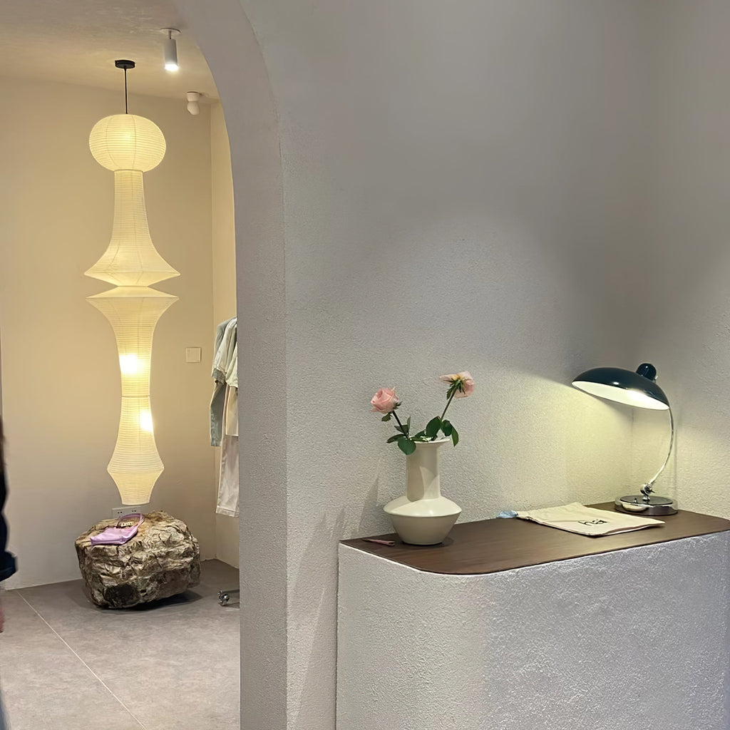 Washi Paper Pendant Light Model B