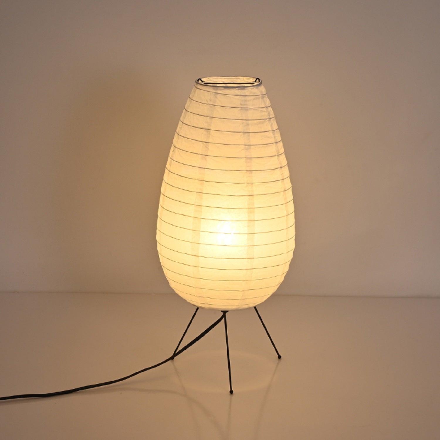 Water Drop Shaped Rice Paper Table Lamp