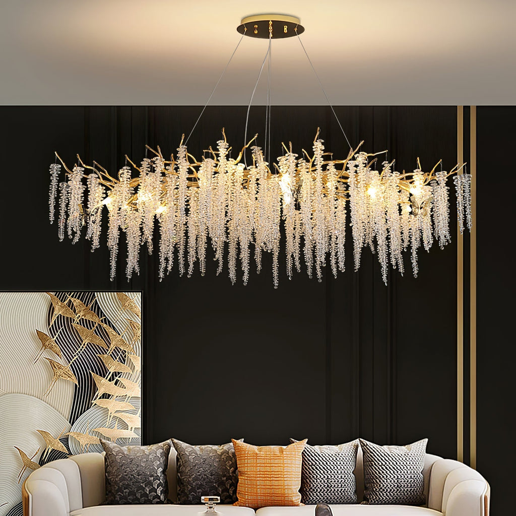 Wisteria Flower Crystal Chandelier