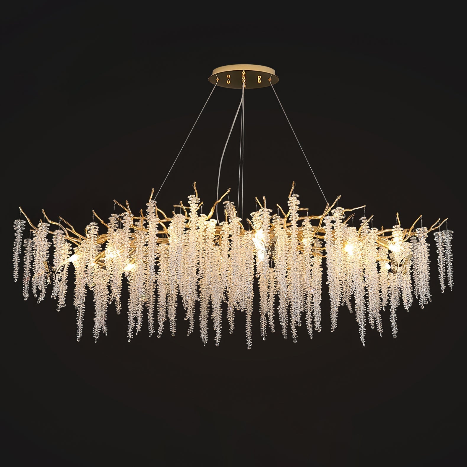 Wisteria Flower Crystal Chandelier