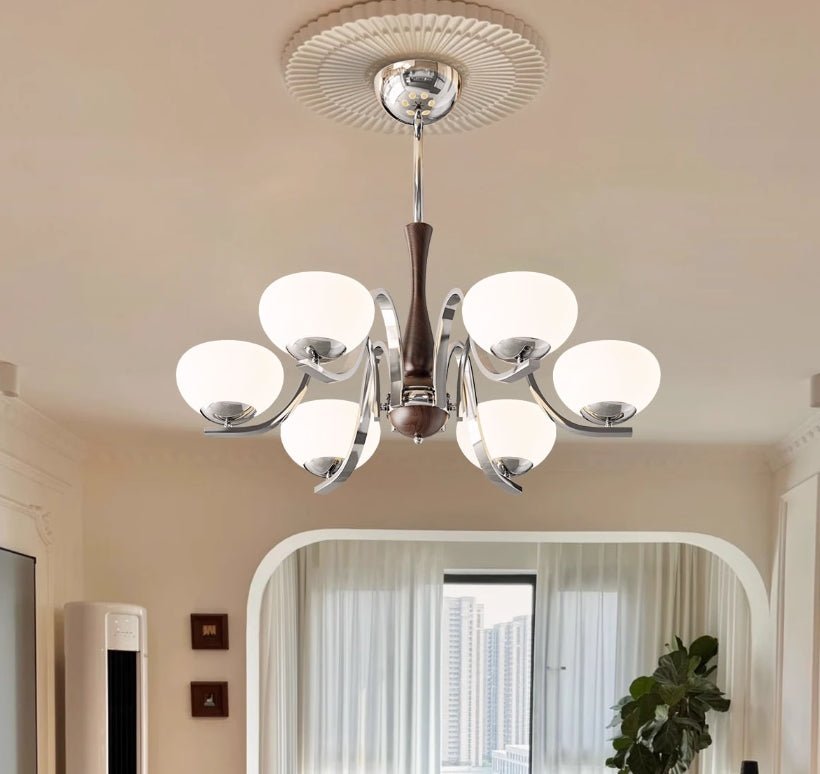 Wood Cotton Pendant Light