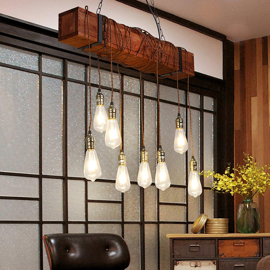 Wood Hanging Multi Chandelier - ZozHome